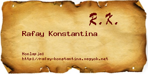 Rafay Konstantina névjegykártya